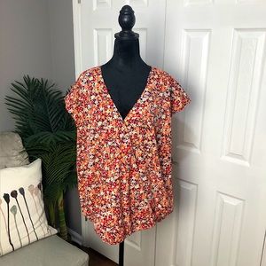 Jones New York Multicolored Flowered Top | SZ 2X